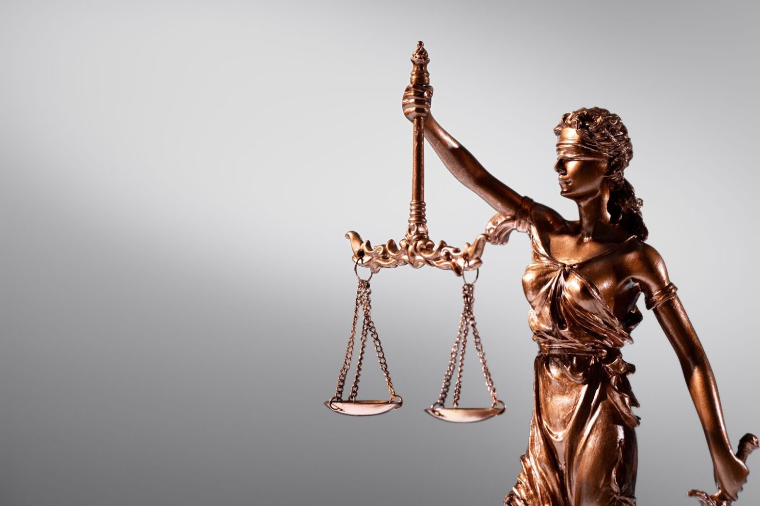 Close up of still life with the scales of justice